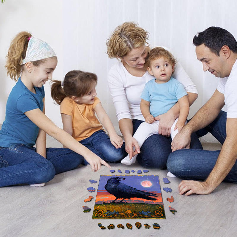 Black Crow - Wooden Jigsaw Puzzle - image 1