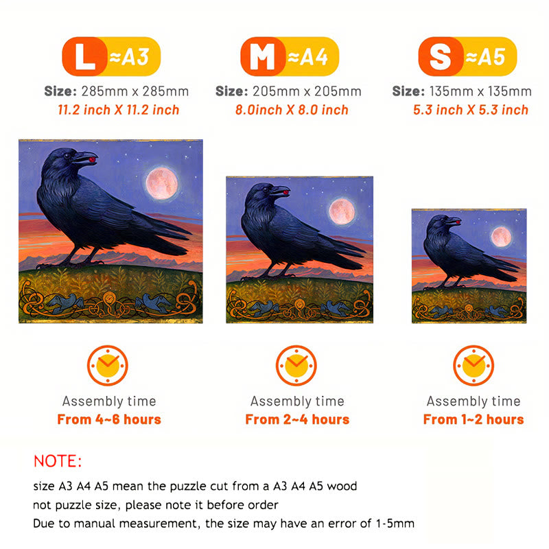 Black Crow - Wooden Jigsaw Puzzle - image 8