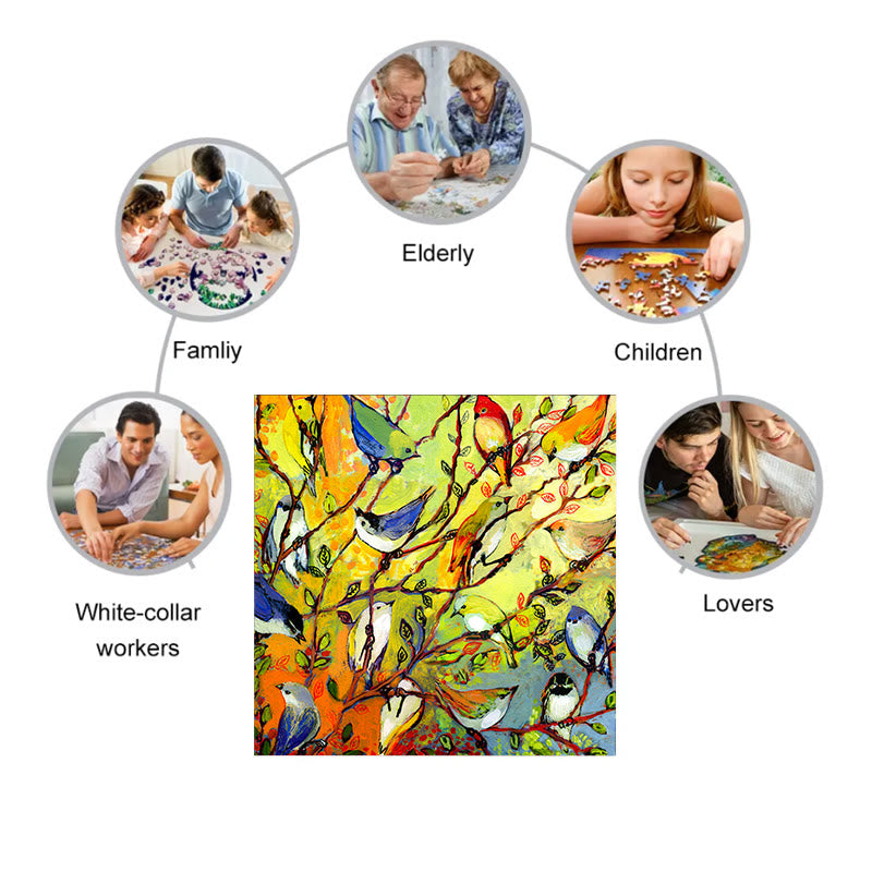 Colorful birds - Wooden Jigsaw Puzzle - image 7