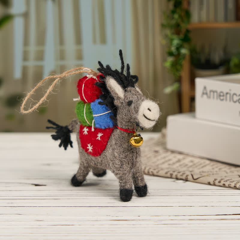 Needle Felted Donkey - Felted Animal | Felt Donkey Ornament | Nature Lover Gift - image 1