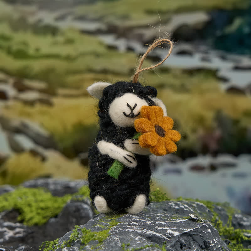 Needle Felted Sheep - Felted Animal| Home Decor| Handmade Gift - Black sheep - image 5