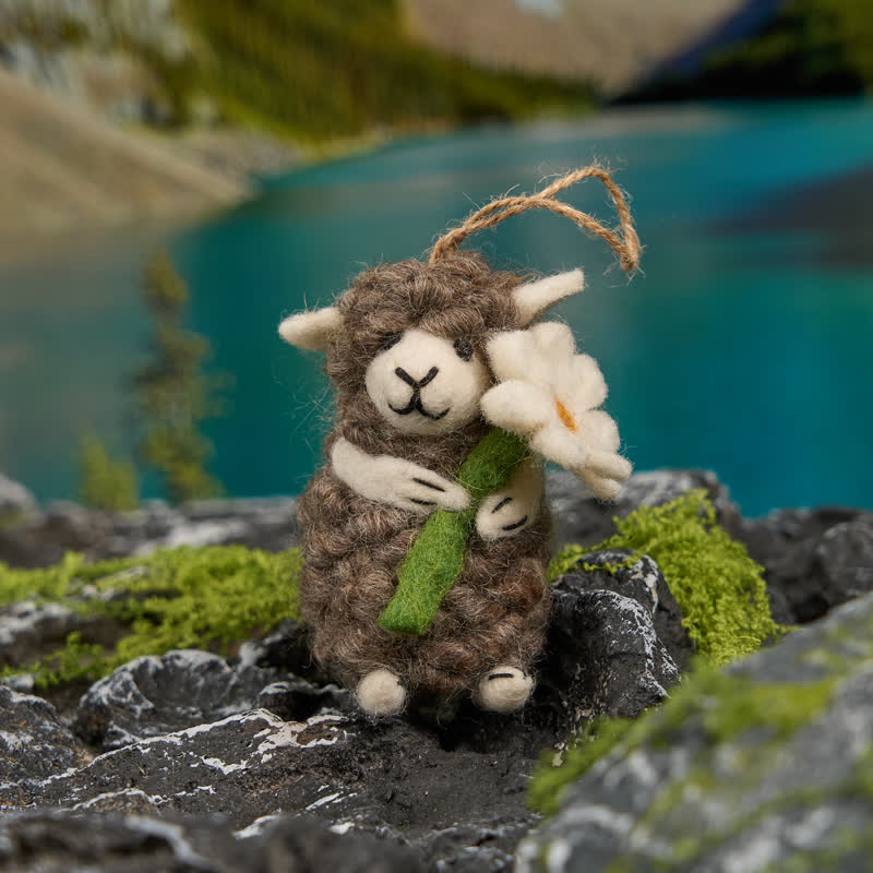 Needle Felted Sheep - Felted Animal| Home Decor| Handmade Gift - Gray Sheep - image 8