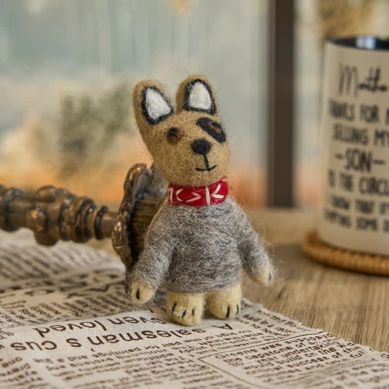 Needle Felted Bull Terrier - Felted Animal | Nature Lover Gift - Felted Animal - image 0