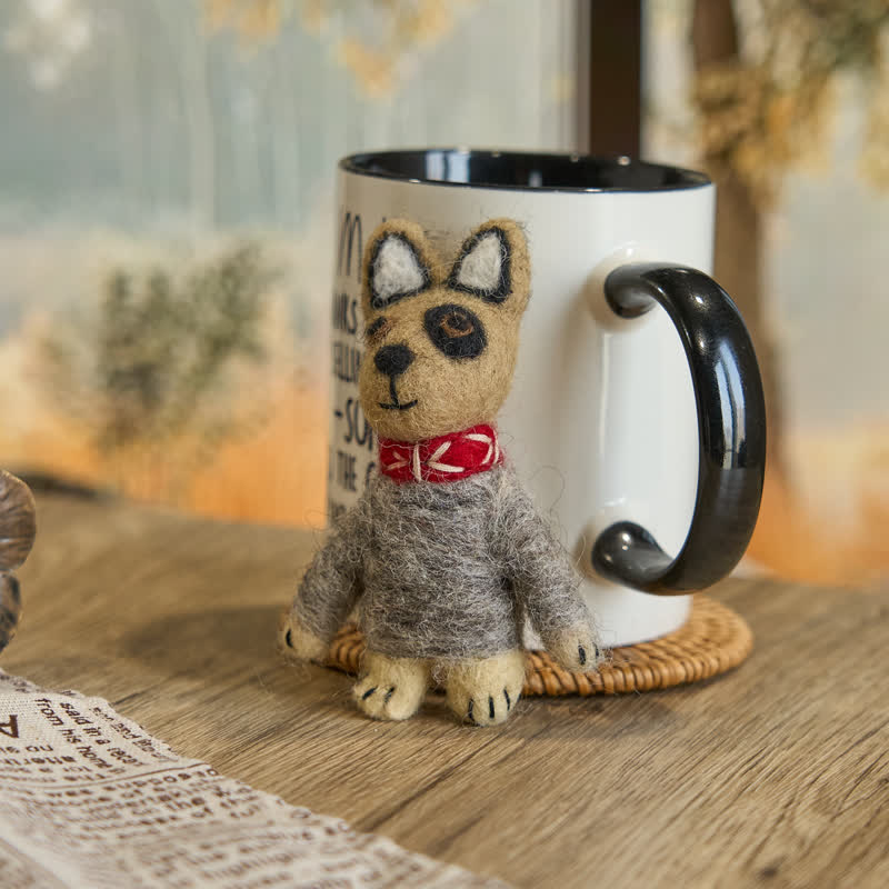 Needle Felted Bull Terrier - Felted Animal | Nature Lover Gift - image 1