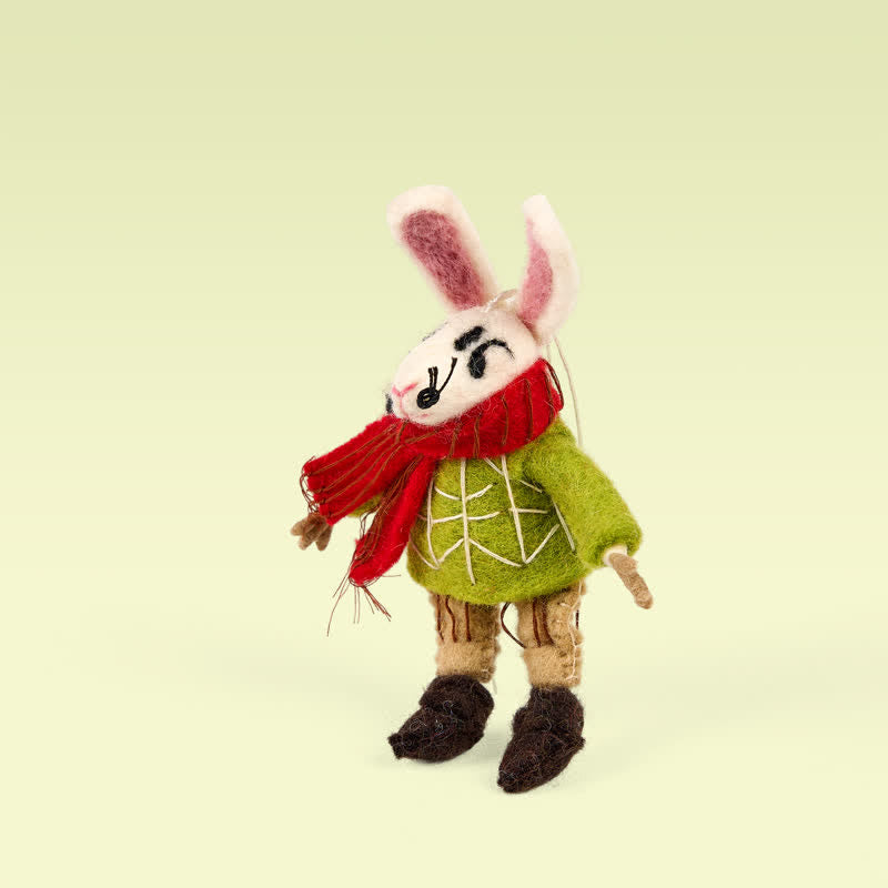 Needle Felted Winter Rabbit - Felted Animal | Nature Lover Gift - image 5