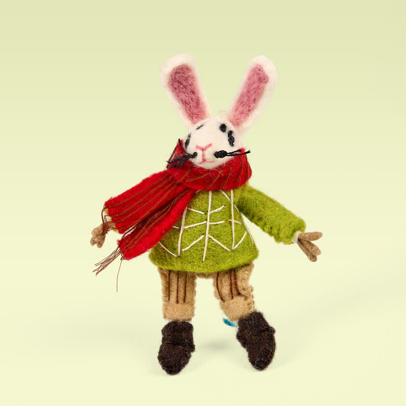 Needle Felted Winter Rabbit - Felted Animal | Nature Lover Gift - image 7