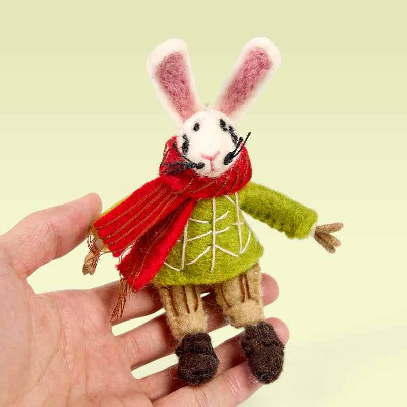 Needle Felted Winter Rabbit - Felted Animal | Nature Lover Gift - image 3