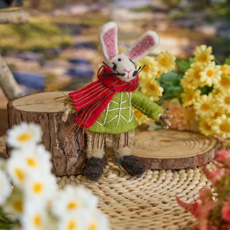 Needle Felted Winter Rabbit - Felted Animal | Nature Lover Gift - image 2