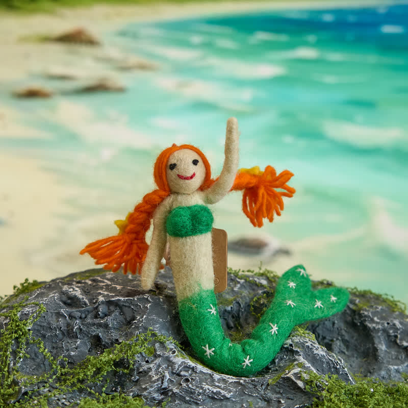 Needle Felted Mermaid Doll - Handmade Felt Magical Mermaids | Nature Lover Gift - image 2
