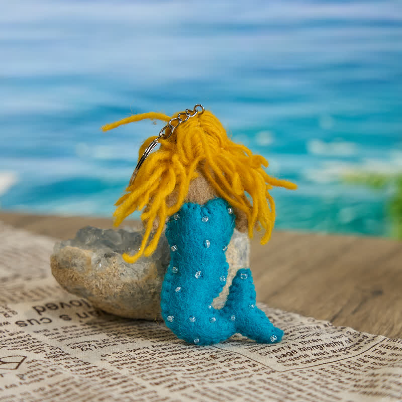 Needle Felted Mermaid Fairy Toy - Handmade Felt Magical Mermaids | Nature Lover Gift| Felted Ornaments - image 2