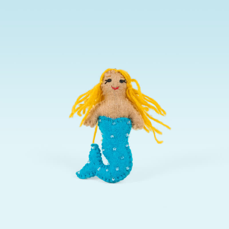 Needle Felted Mermaid Fairy Toy - Handmade Felt Magical Mermaids | Nature Lover Gift| Felted Ornaments - image 6