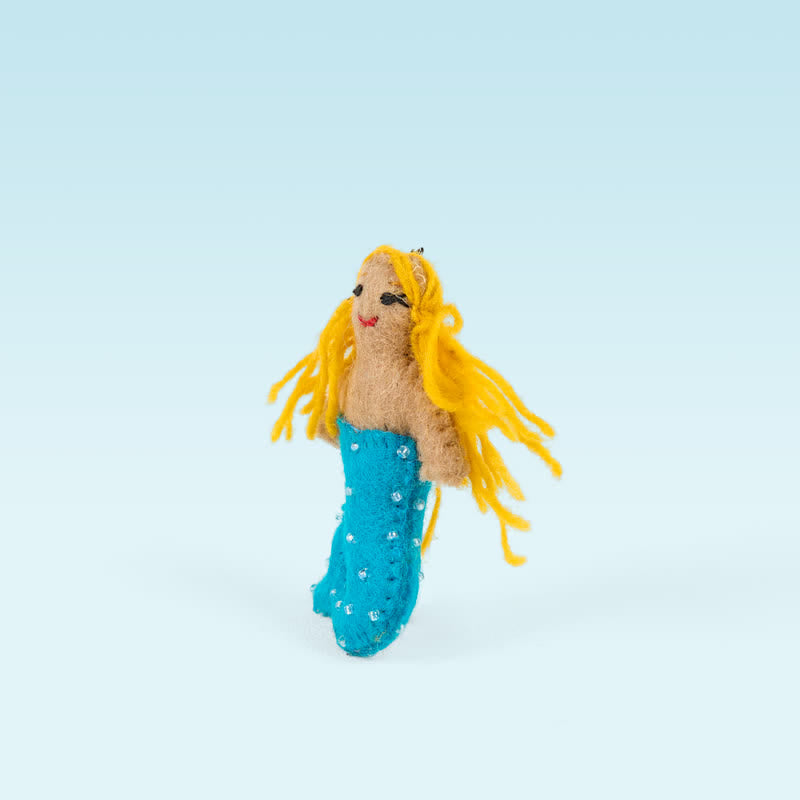 Needle Felted Mermaid Fairy Toy - Handmade Felt Magical Mermaids | Nature Lover Gift| Felted Ornaments - image 5