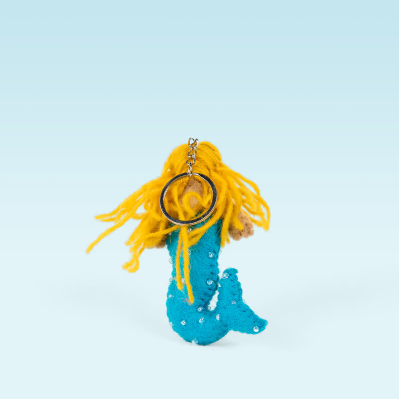 Needle Felted Mermaid Fairy Toy - Handmade Felt Magical Mermaids | Nature Lover Gift| Felted Ornaments - image 3