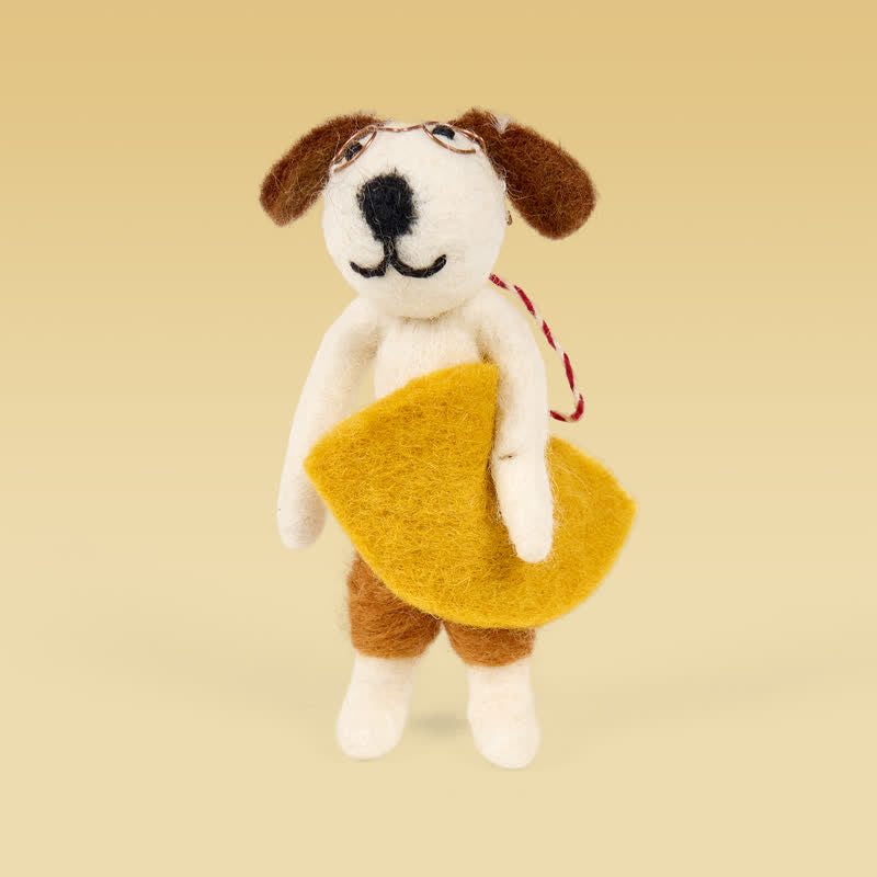 Needle Felted "Surfer Dog Tod" - Surfing Ornament| Beach Ornament| Made With Love-felted - image 4