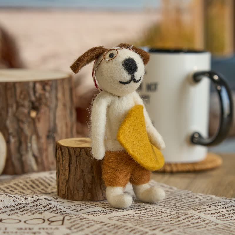 Needle Felted "Surfer Dog Tod" - Surfing Ornament| Beach Ornament| Made With Love-felted - Surfer Dog Tod - image 0