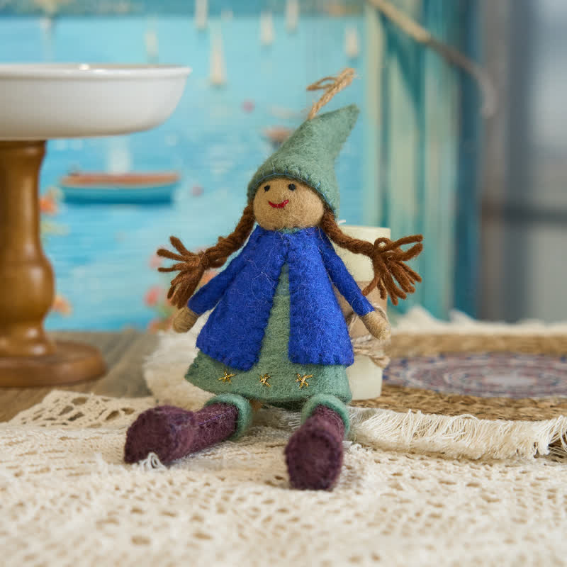 Needle Felted Doll - Handmade Doll Gift|  Made With Love-felted| Wool Angel Decor - image 1