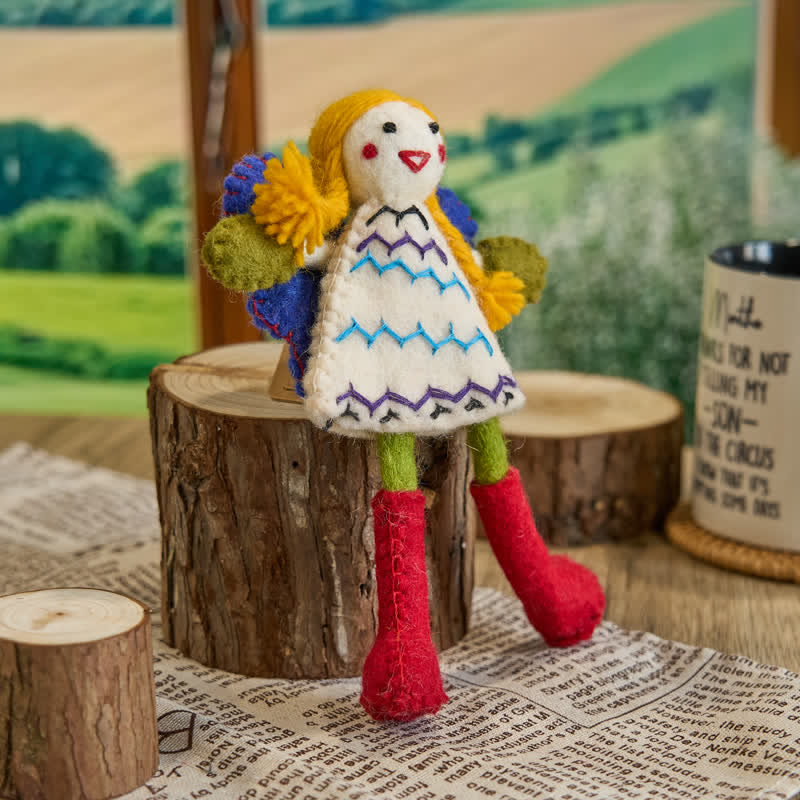 Needle Felted Fairy/angel  - Handmade Doll Gift|  Made With Love-felted| Wool Angel Decor - image 2