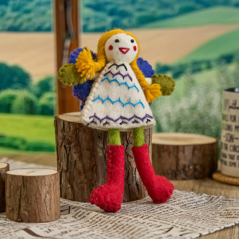 Needle Felted Fairy/angel  - Handmade Doll Gift|  Made With Love-felted| Wool Angel Decor - Felted Doll - image 0