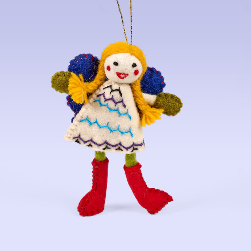 Needle Felted Fairy/angel  - Handmade Doll Gift|  Made With Love-felted| Wool Angel Decor - image 6