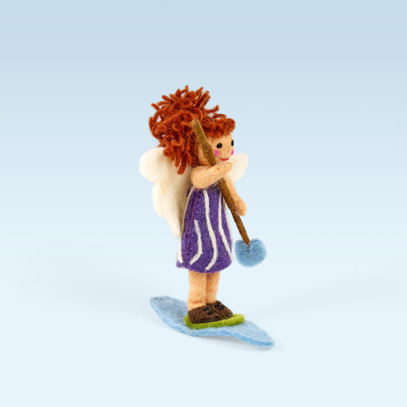 Needle Felted Paddle Board Girl  - Handmade Doll Gift|  Made With Love-felted| Wool Angel Decor - image 5
