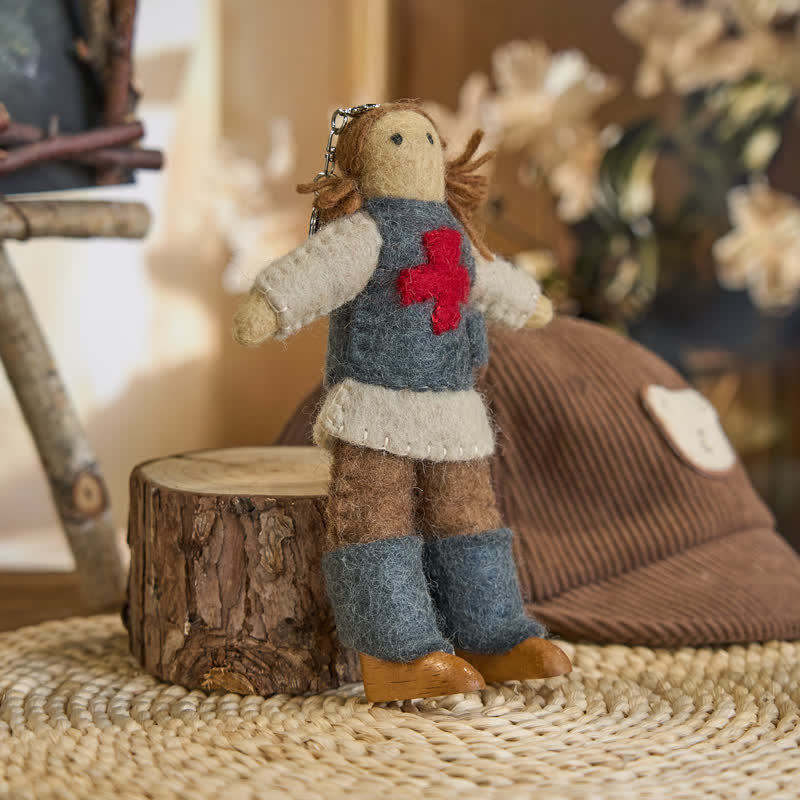 Needle Felted Doll  - Handmade Doll Gift|  Made With Love-felted| Wool Angel Decor - Needle Felted Doll - image 0