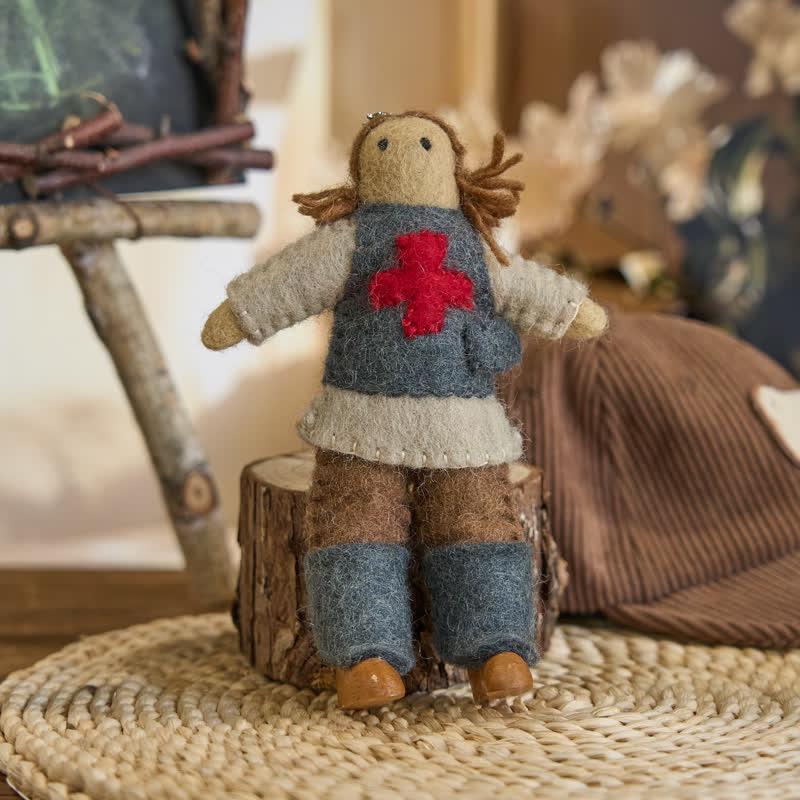 Needle Felted Doll  - Handmade Doll Gift|  Made With Love-felted| Wool Angel Decor - image 1