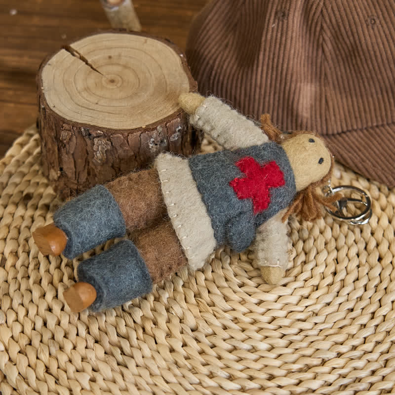 Needle Felted Doll  - Handmade Doll Gift|  Made With Love-felted| Wool Angel Decor - image 3