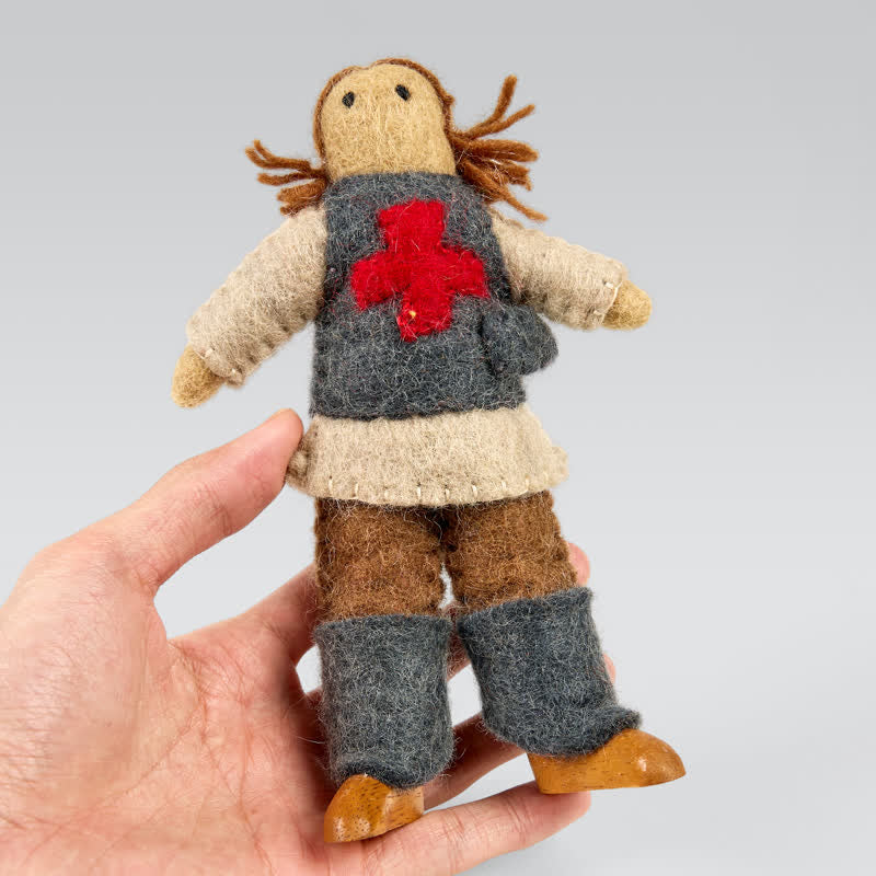 Needle Felted Doll  - Handmade Doll Gift|  Made With Love-felted| Wool Angel Decor - image 8