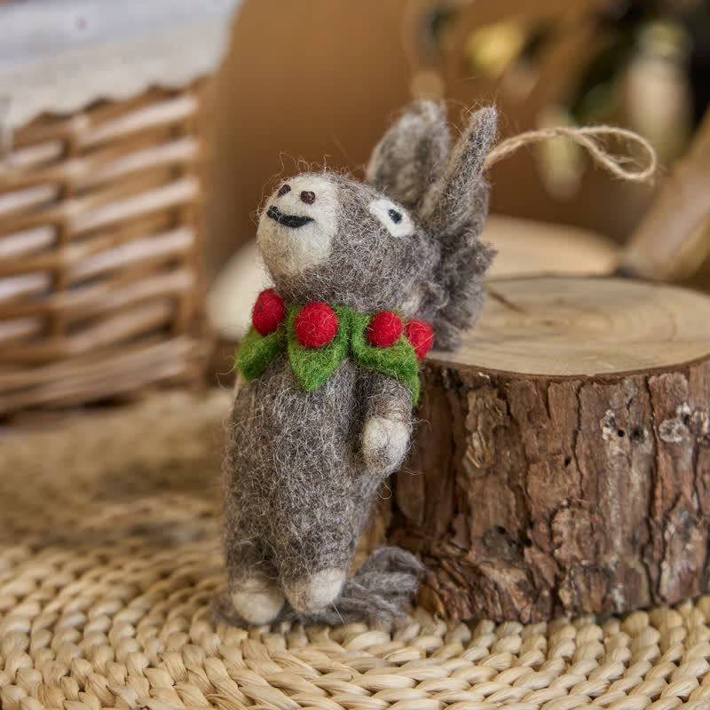 Needle Felted Donkey - Handmade Doll Gift| Hanging Decoration| Holiday Gift - Felted Donkey - image 0