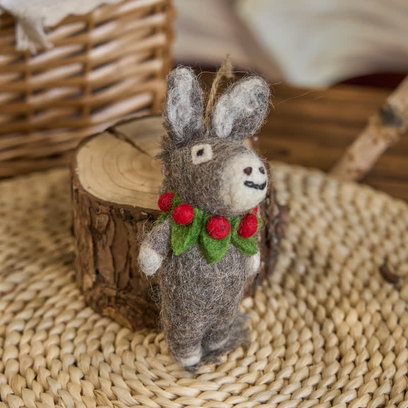 Needle Felted Donkey - Handmade Doll Gift| Hanging Decoration| Holiday Gift - image 2