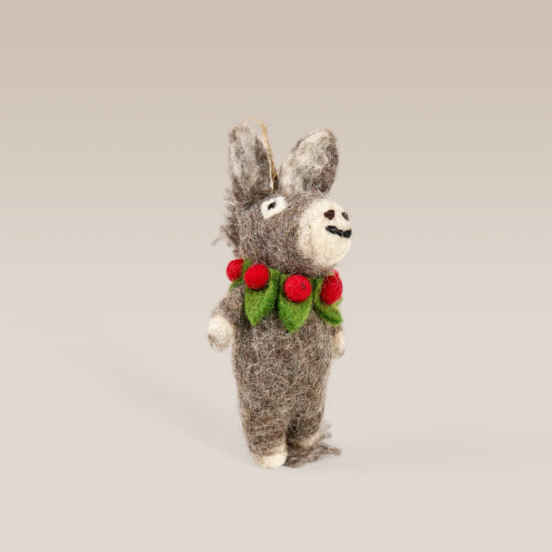 Needle Felted Donkey - Handmade Doll Gift| Hanging Decoration| Holiday Gift - image 7