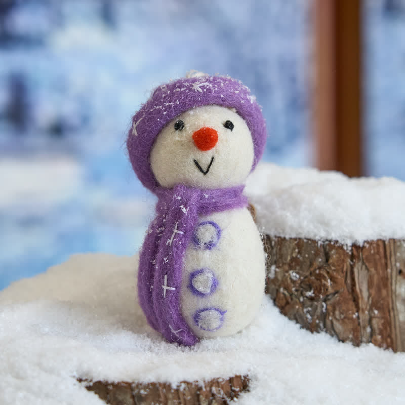 Needle Felted Snowman -  Made With Love-felted| Holiday Winter Crafting - Needle Felted Snowman - image 0