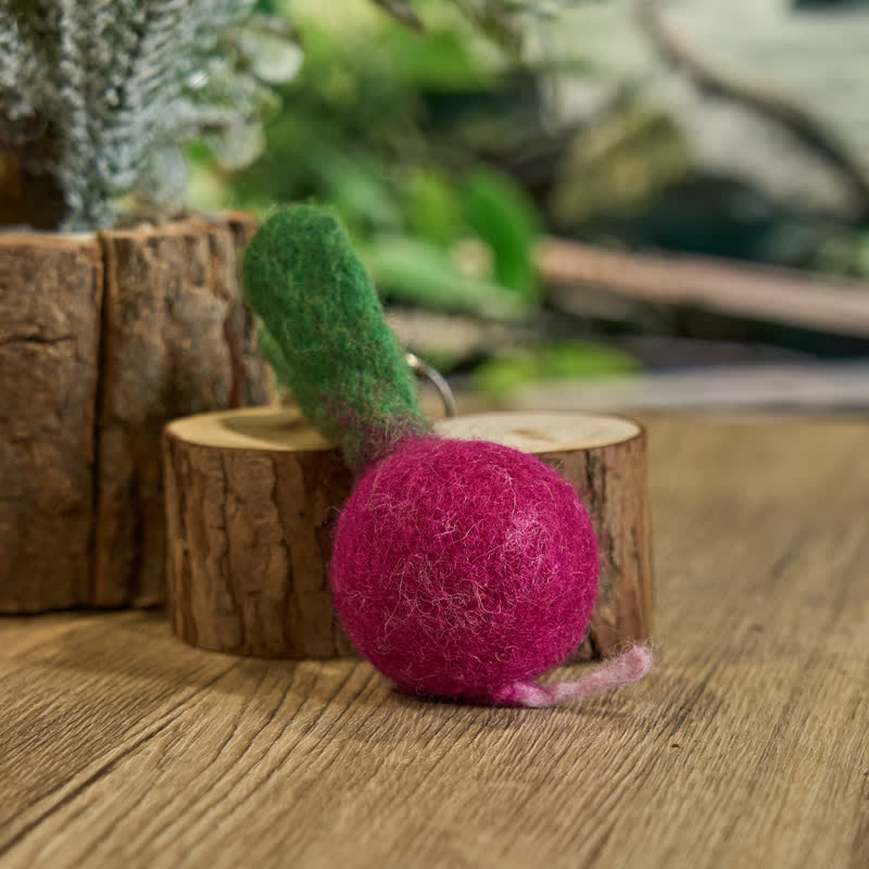 Needle Felted Beetroot -Vegetable Ornament| Nature Lover Gift| Spread Smiles - image 0