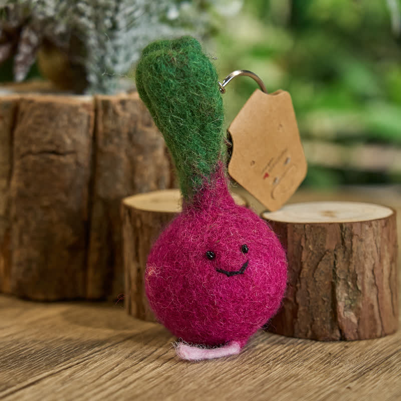 Needle Felted Beetroot -Vegetable Ornament| Nature Lover Gift| Spread Smiles - Felted Beetroot - image 1