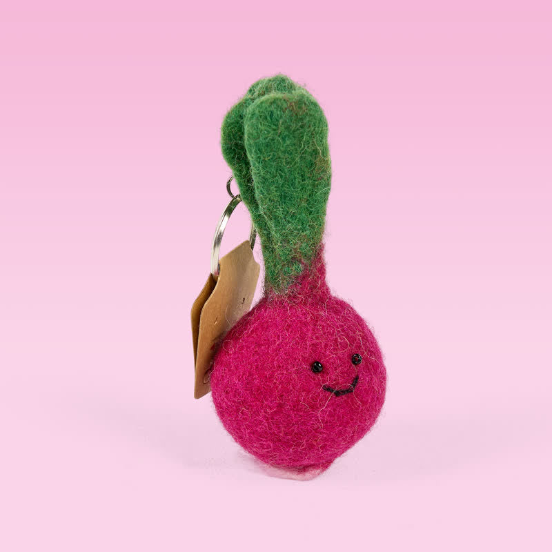 Needle Felted Beetroot -Vegetable Ornament| Nature Lover Gift| Spread Smiles - image 3