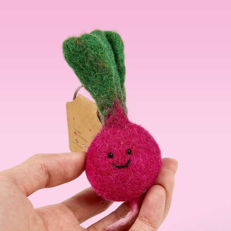 Needle Felted Beetroot -Vegetable Ornament| Nature Lover Gift| Spread Smiles - image 6