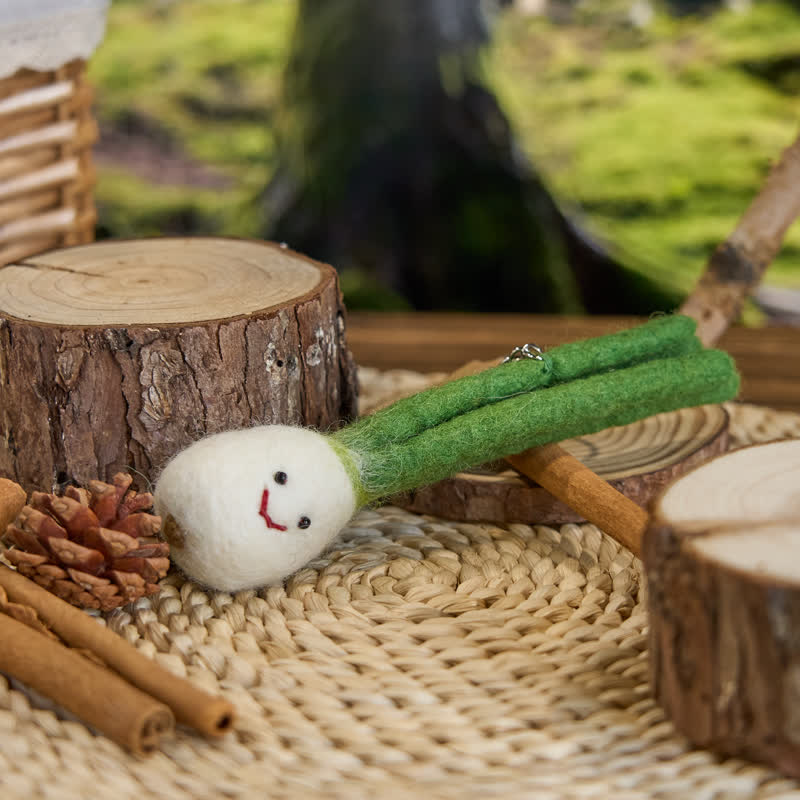 Needle Felted Spring Onion -  Made With Love-felted| Nature Lover Gift| Spread Smiles - image 1