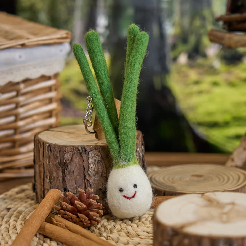 Needle Felted Spring Onion -  Made With Love-felted| Nature Lover Gift| Spread Smiles - Felted Spring Onion - image 0
