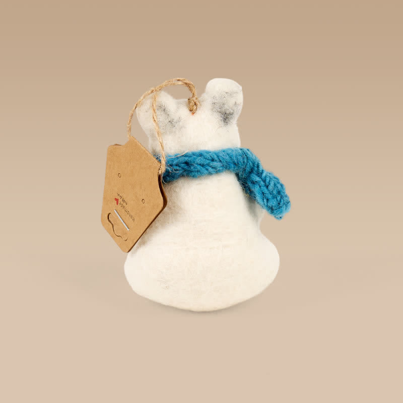 Needle Felted Polar Bear - Animal Ornament | Nature Lover Gift| Handmade Decoration - image 4
