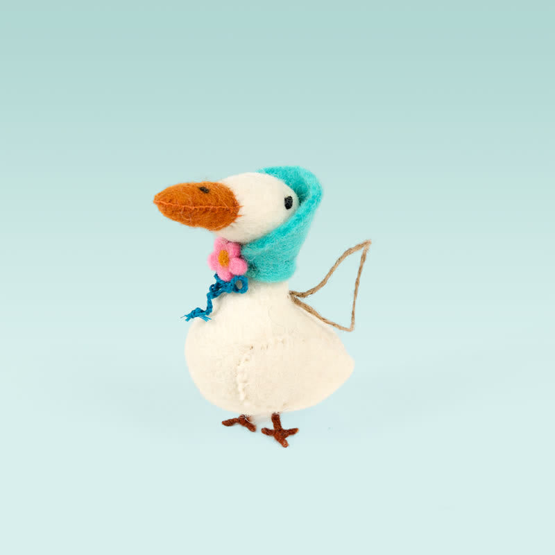 Needle Felted Winter Goose - Animal Ornament| Nature Lover Gift - image 5
