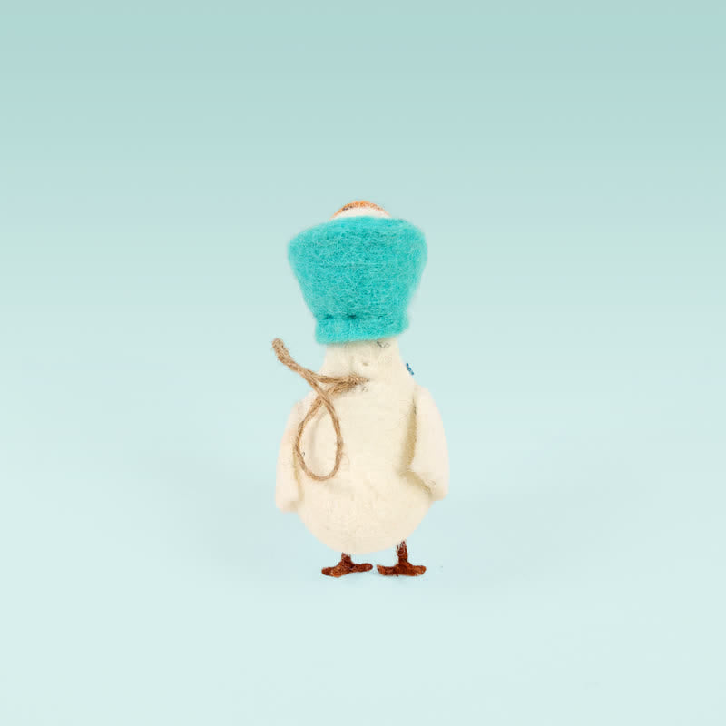 Needle Felted Winter Goose - Animal Ornament| Nature Lover Gift - image 7