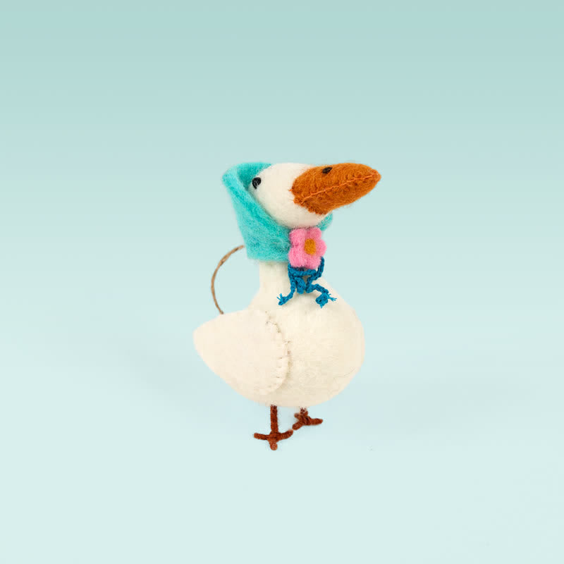 Needle Felted Winter Goose - Animal Ornament| Nature Lover Gift - image 6
