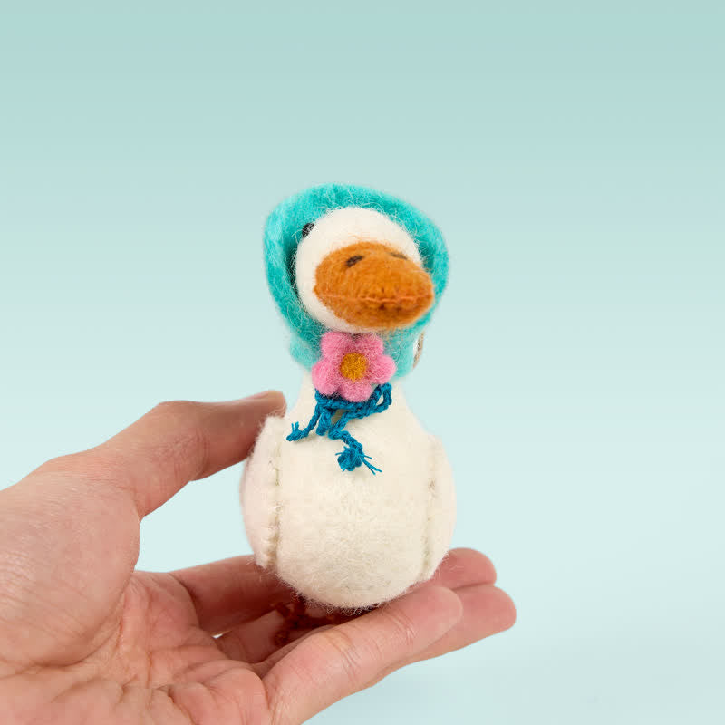 Needle Felted Winter Goose - Animal Ornament| Nature Lover Gift - image 3