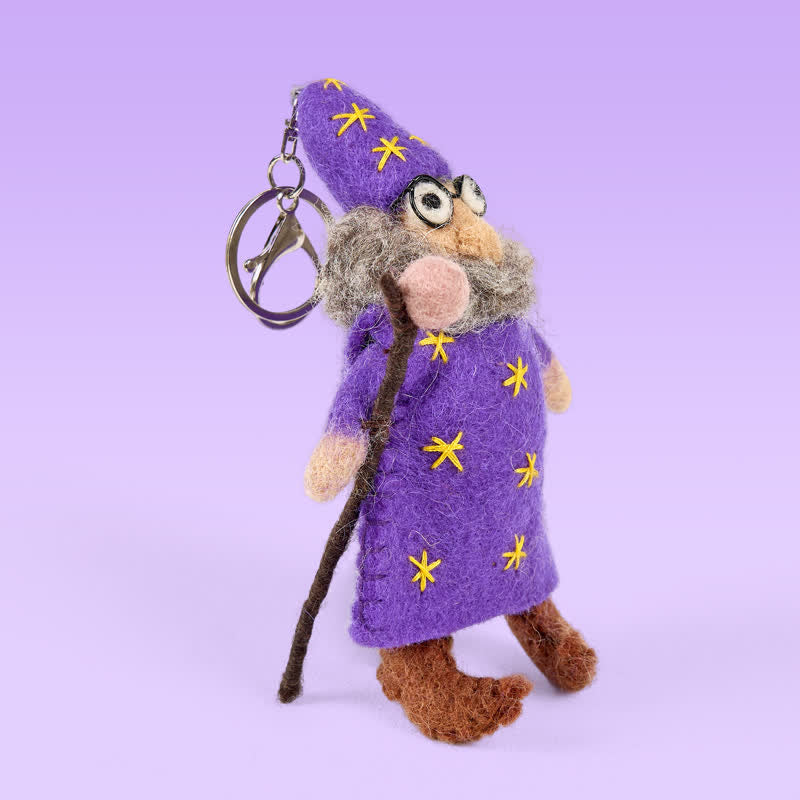 Needle Felted Wendall the Wizard - Hanging Decoration| Holiday Gift - image 4