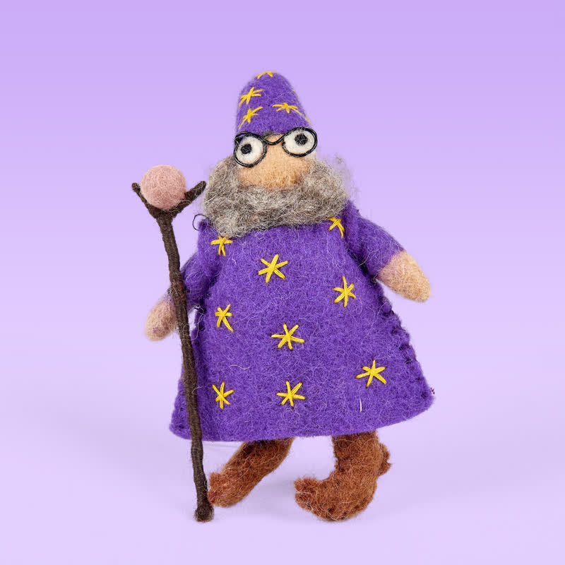 Needle Felted Wendall the Wizard - Hanging Decoration| Holiday Gift - image 6