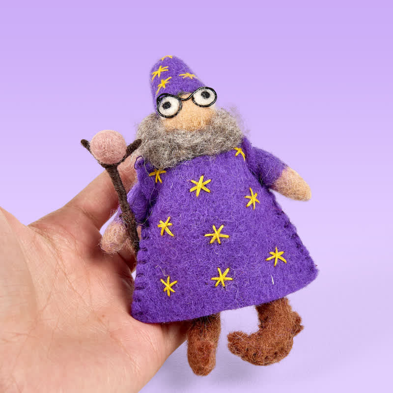Needle Felted Wendall the Wizard - Hanging Decoration| Holiday Gift - image 8