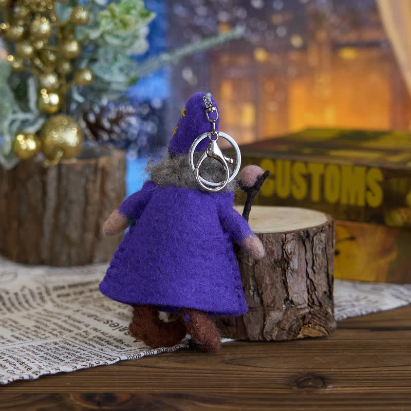 Needle Felted Wendall the Wizard - Hanging Decoration| Holiday Gift - image 1