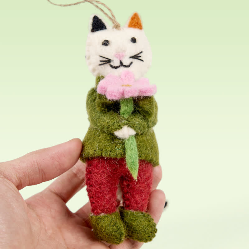 Needle Felted Cat - Animal Ornament| Handmade Craft - image 8