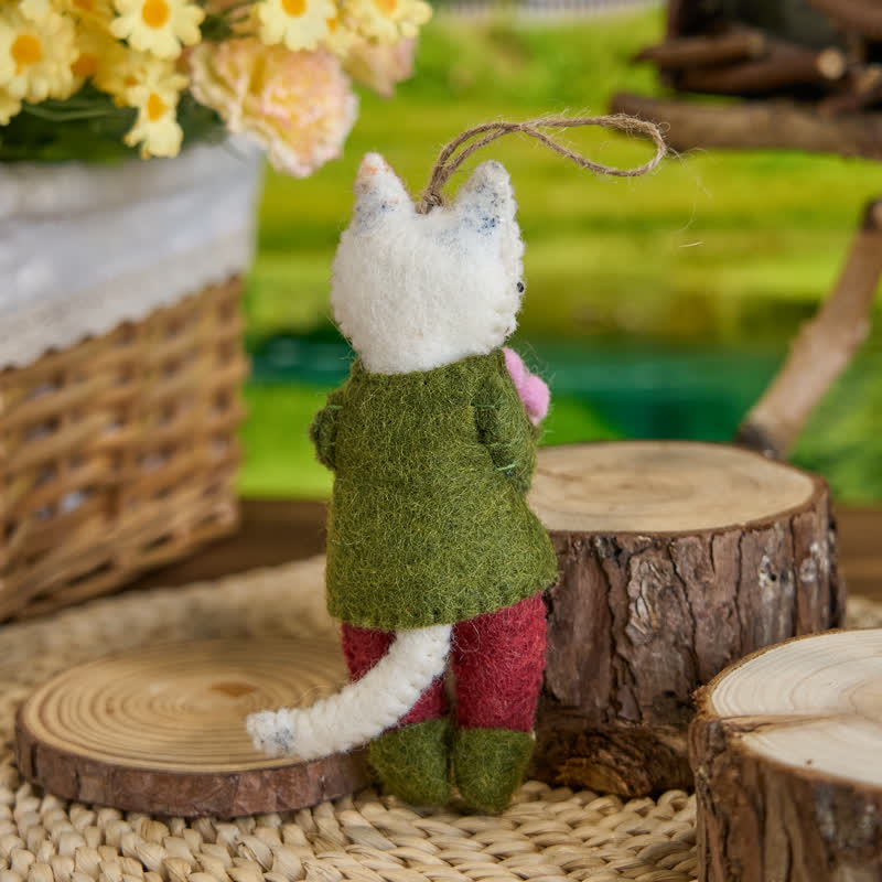 Needle Felted Cat - Animal Ornament| Handmade Craft - image 2