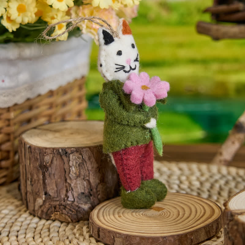 Needle Felted Cat - Animal Ornament| Handmade Craft - image 1